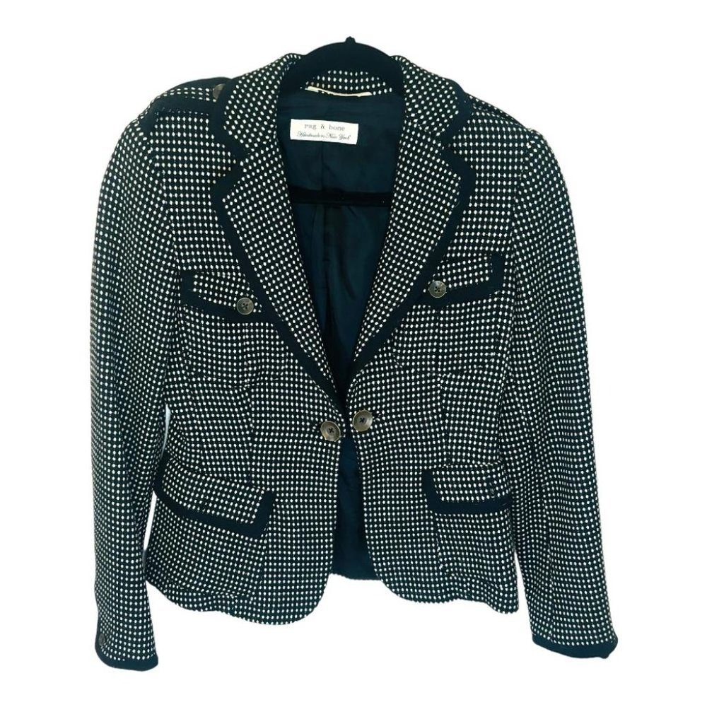 Rag & Bone Wool Micro Dot Black Blazer SZ medium